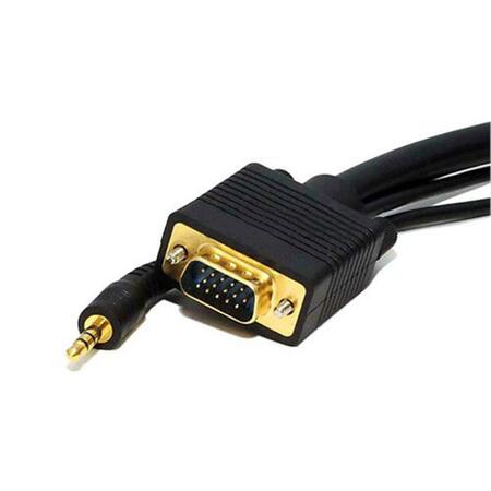 CMPLE SVGA Super VGA HD15 M-M cable with 3.5mm Stereo Audio- Gold Plated -10FT 303-N